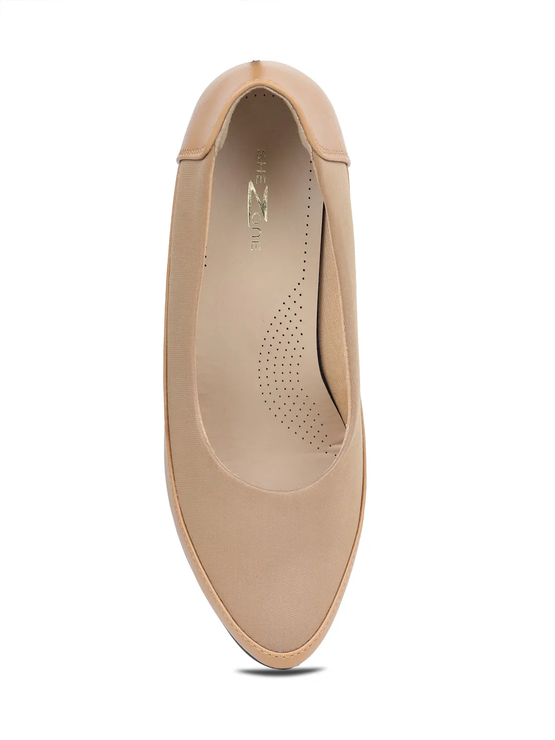 Shezone Beige Women Heels