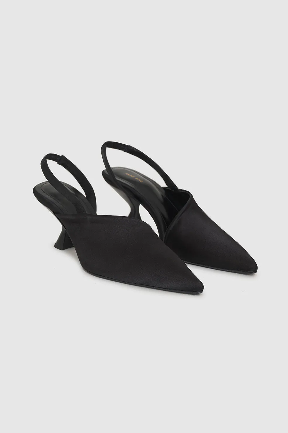 Sierra Pumps - Black Satin