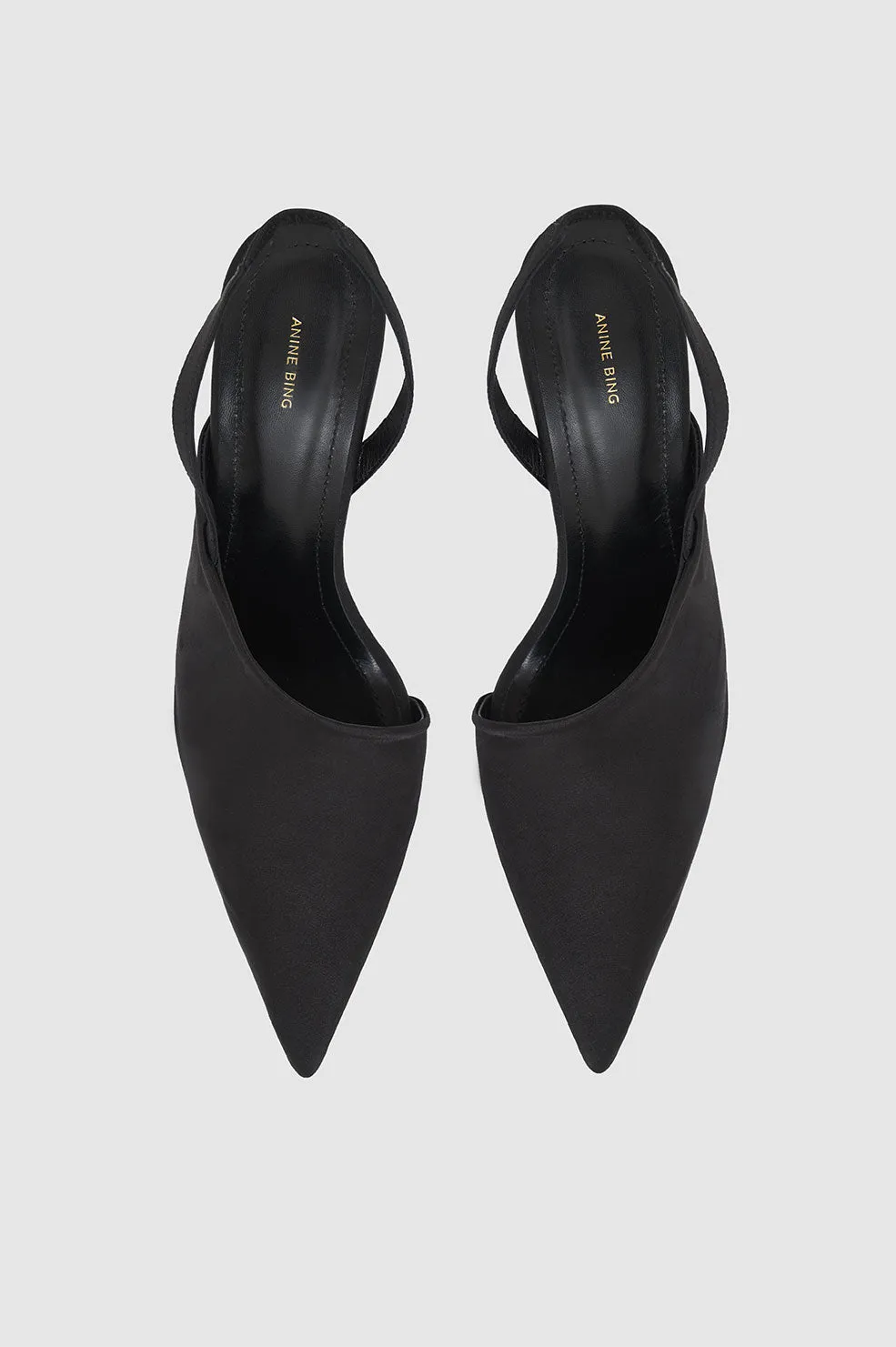 Sierra Pumps - Black Satin