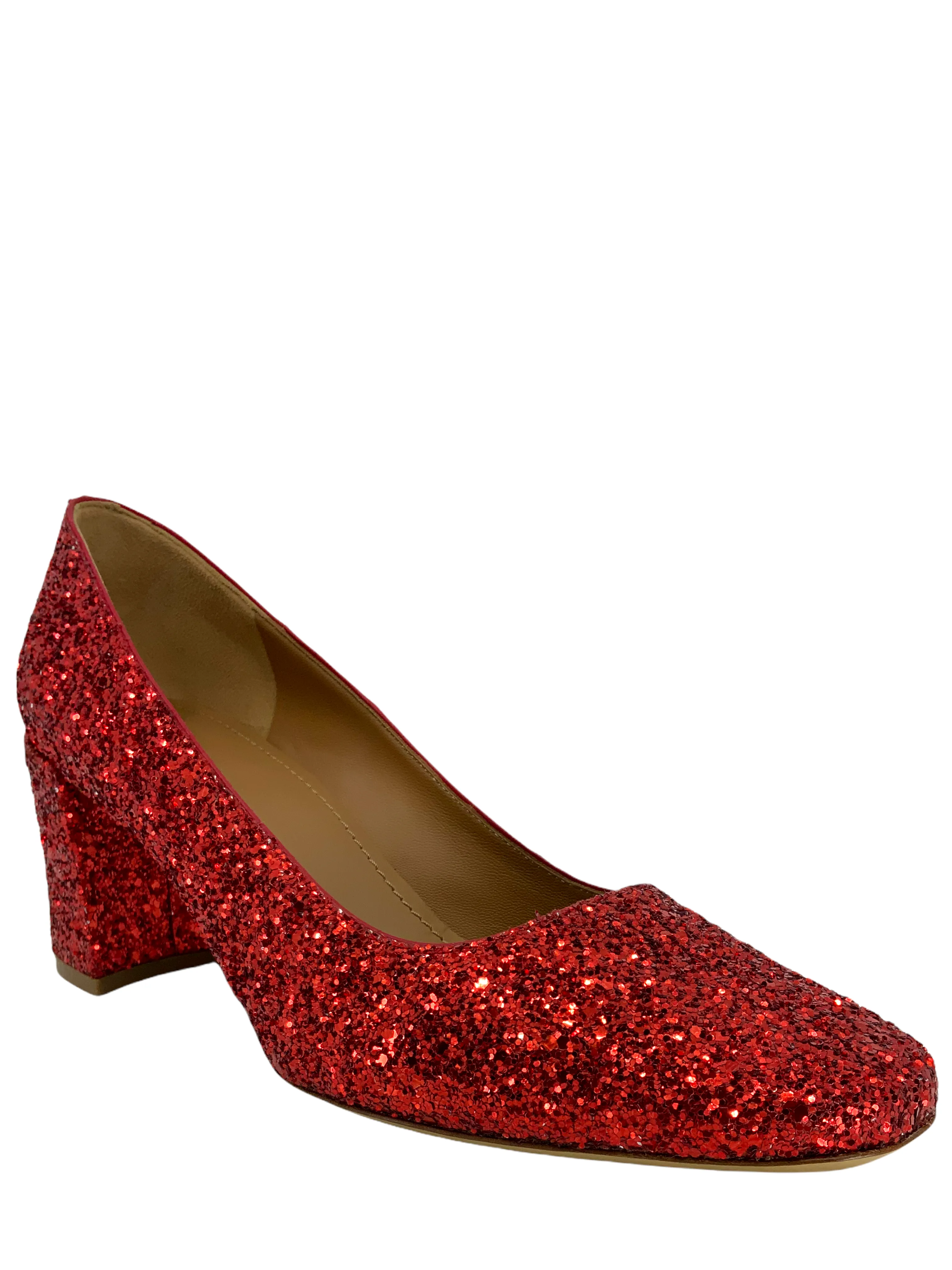 Size 7.5 Mansur Gavriel Glitter Heel Pumps