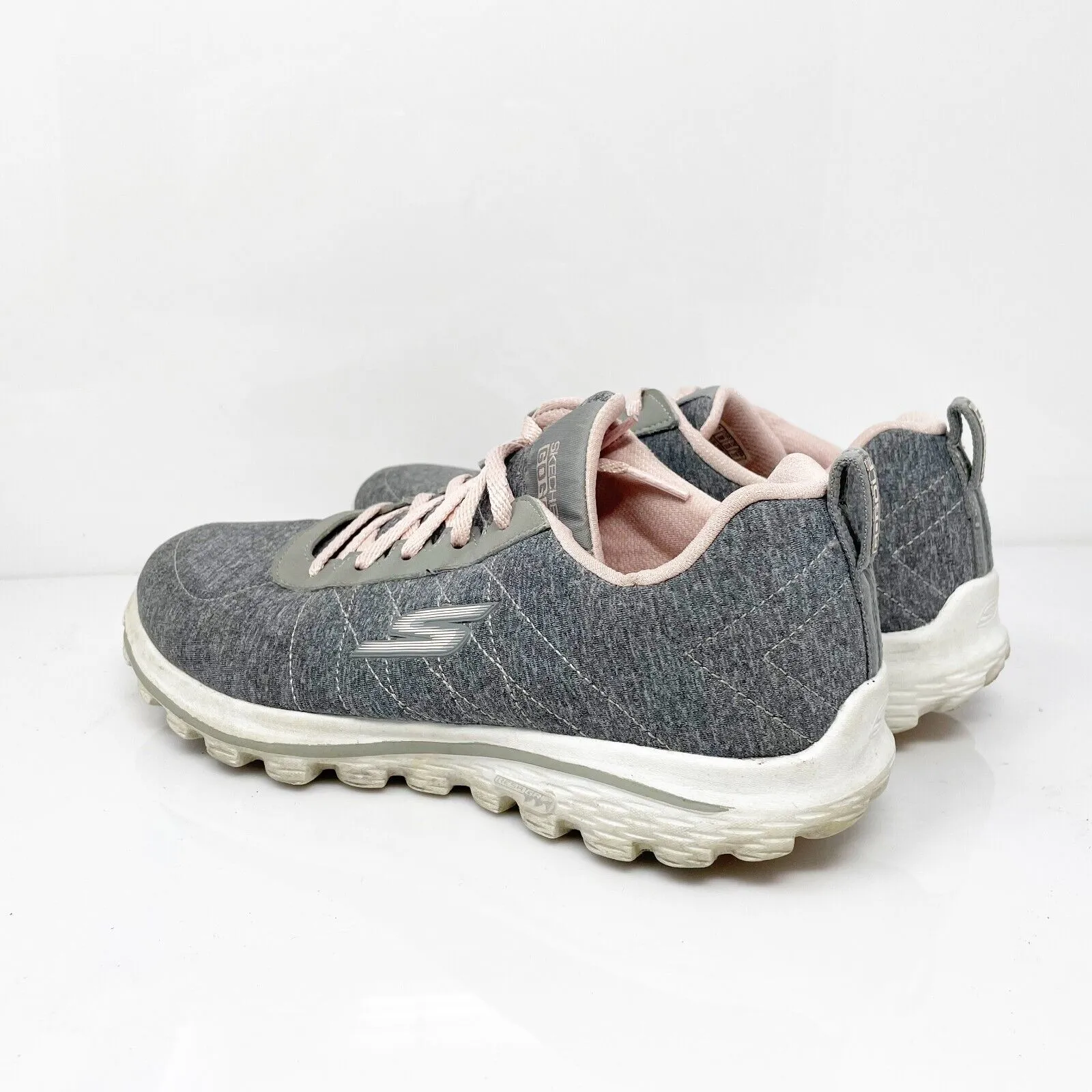 Skechers Womens Go Walk Sport 17008 Gray Running Shoes Sneakers Size 8