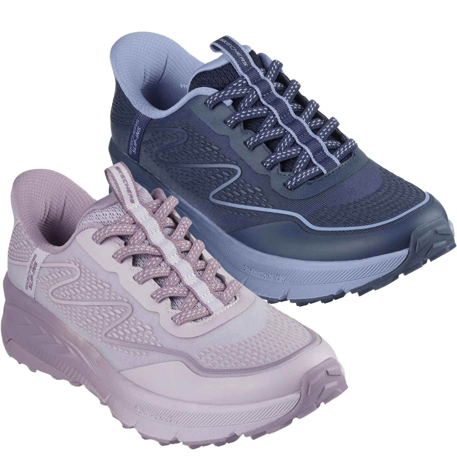 Skechers Womens Switch Back Slip-Ins Memory Foam Trainers