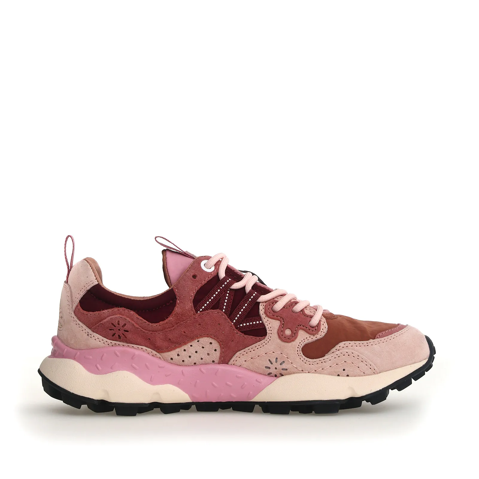 Sneakers Yamano rosa antico coccio e bordeaux