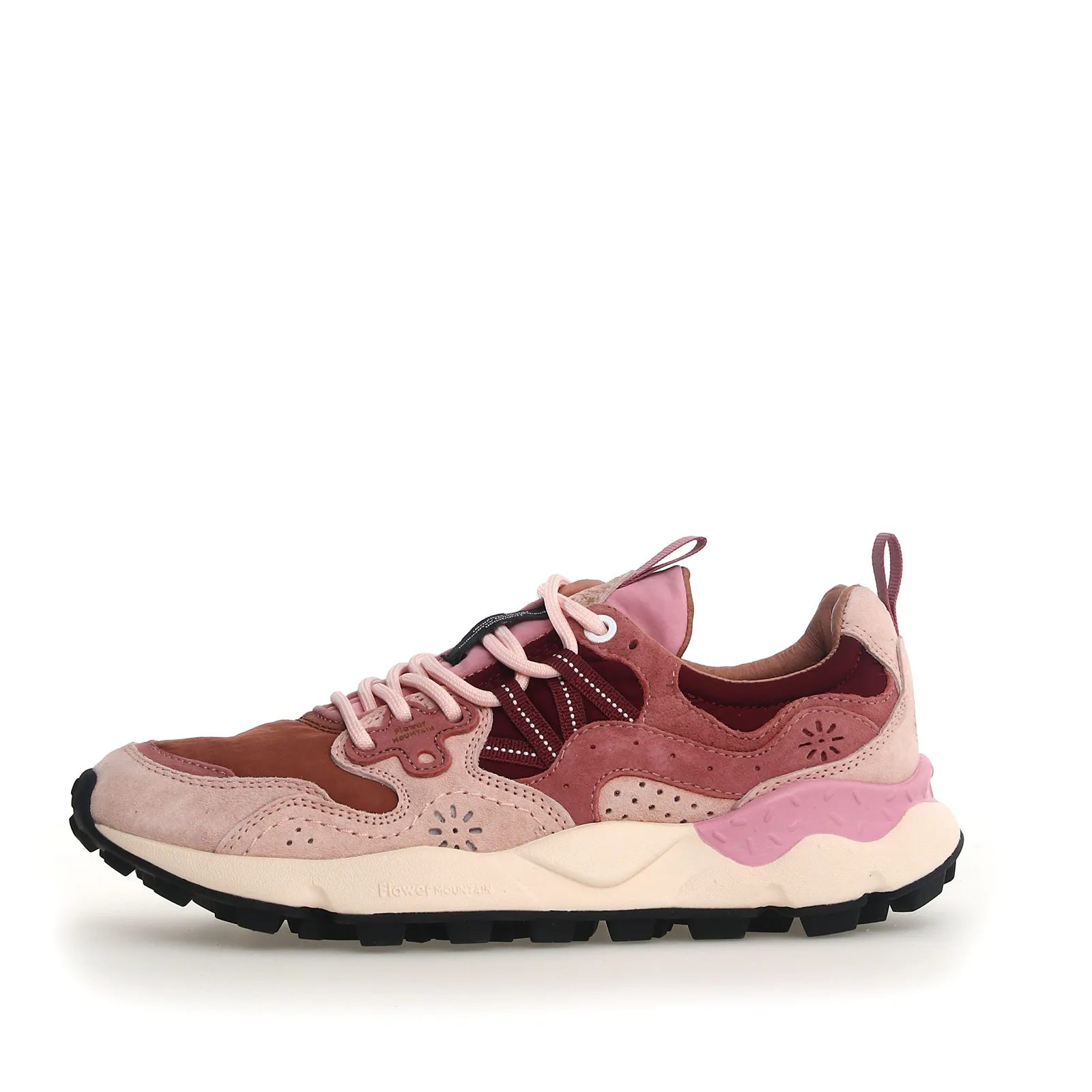 Sneakers Yamano rosa antico coccio e bordeaux