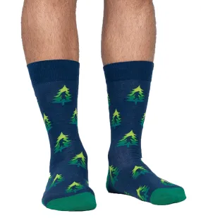 Men's Crew Socks with Fun Prints - Unique Do You Tree What I Tree Design