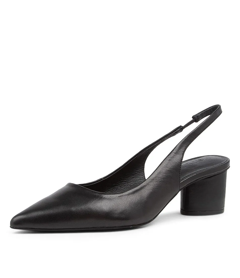 SOL SANA Wilder Black Leather Heels