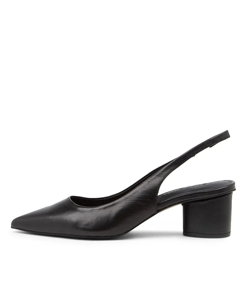 SOL SANA Wilder Black Leather Heels