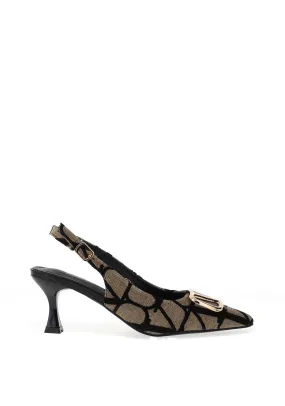 Sorento Peterstone Brooch Detail Heels, Black