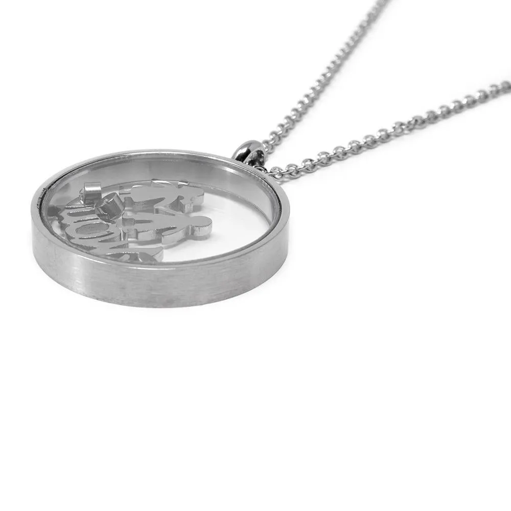 Stainless Steel Mom Glass Locket Necklace: Mother's Day Gift