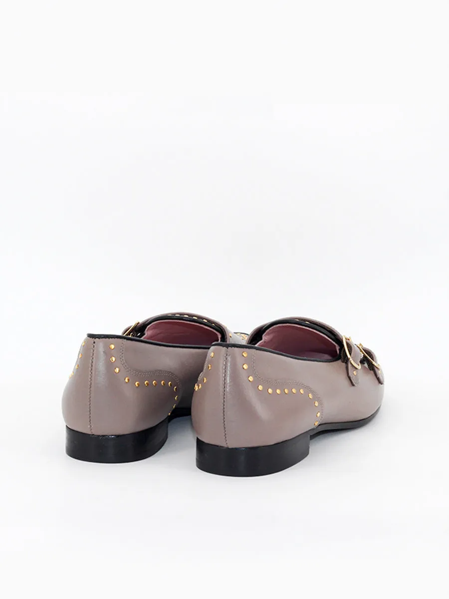 Stressa moccasins with studs in mink color