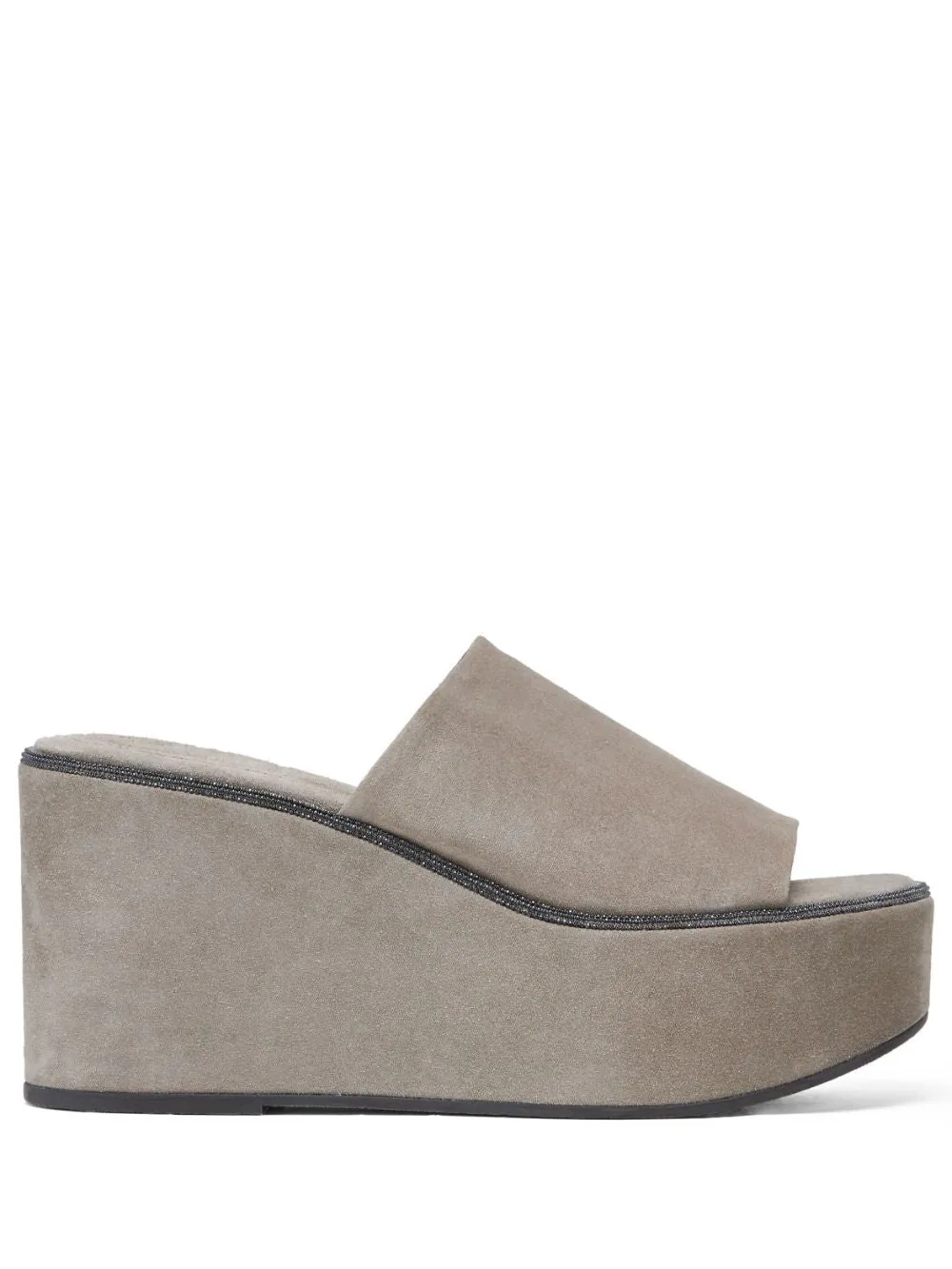 Suede Wedge Shoes by Brunello Cucinelli