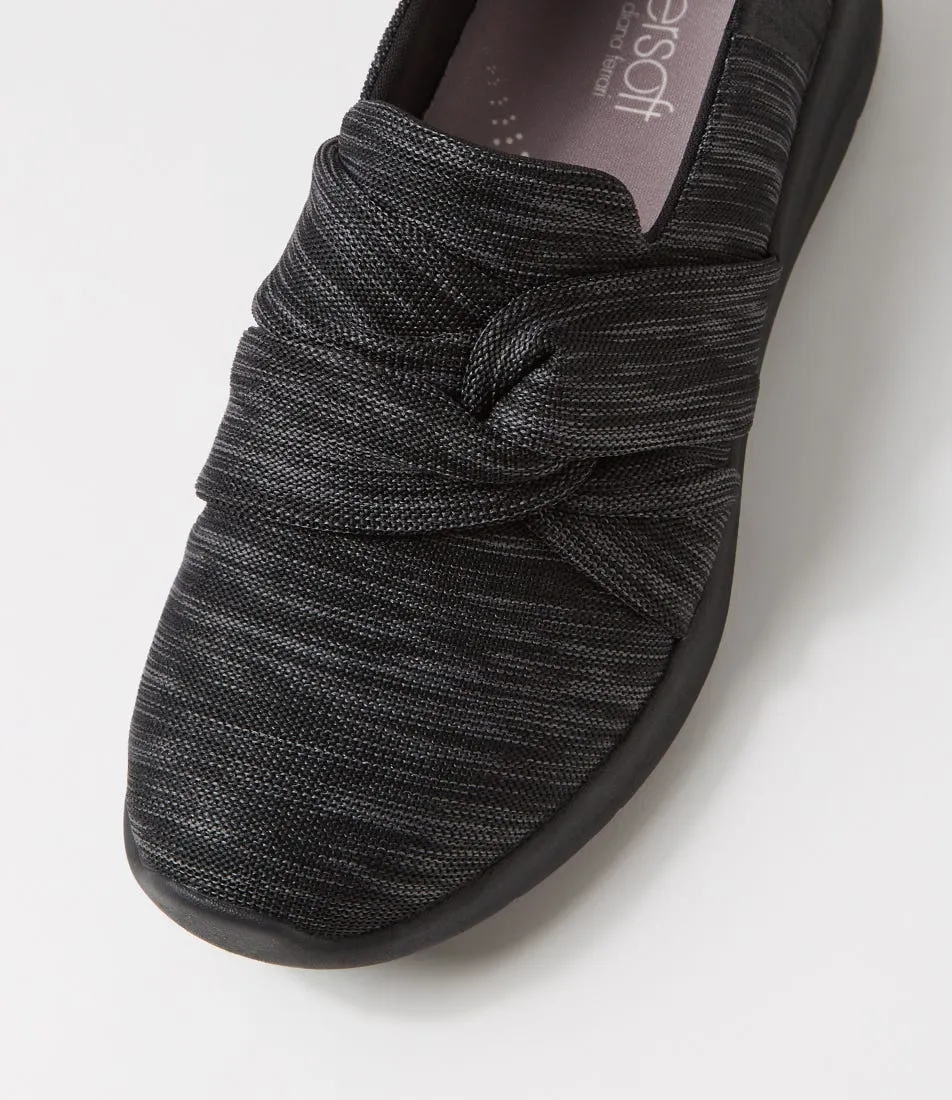 SUPERSOFT Kurses Black Fabric Sneakers