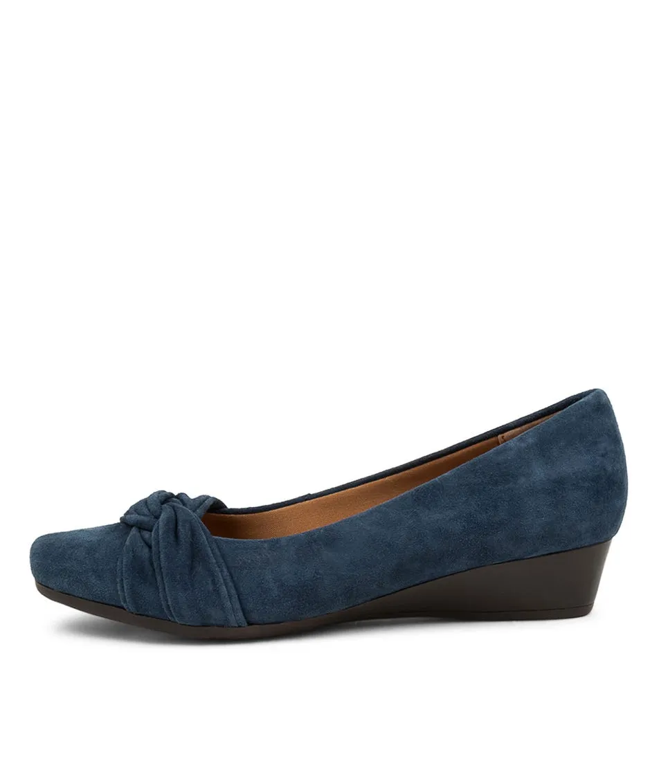 SUPERSOFT Remento Peacock Suede Wedges