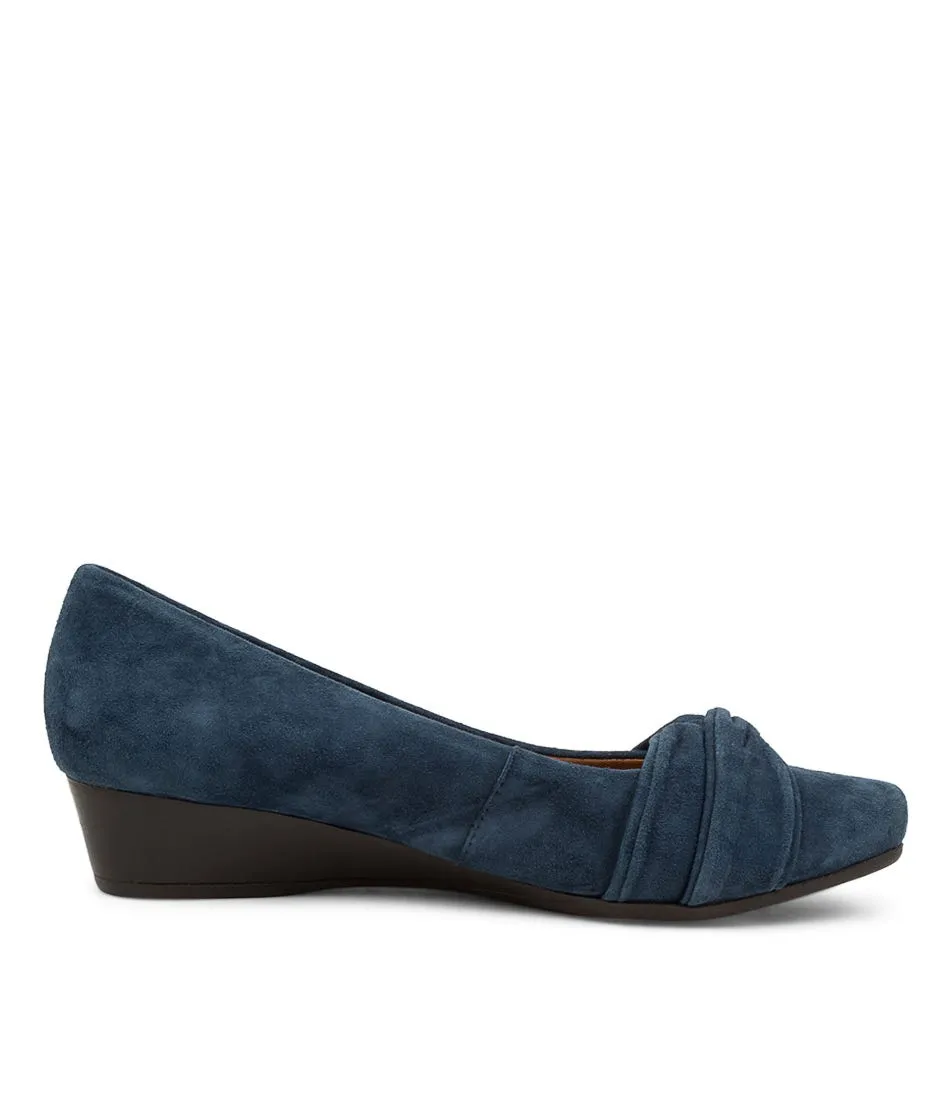 SUPERSOFT Remento Peacock Suede Wedges