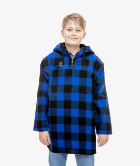 Swanndri Children's Brixton Wool Bushshirt in Pacific Check