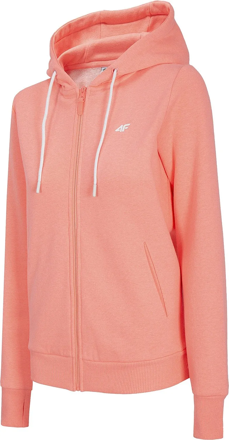 sweatshirt 4F NOSH4-BLD004 Zip - 64M/Salmon Coral Melange - women´s