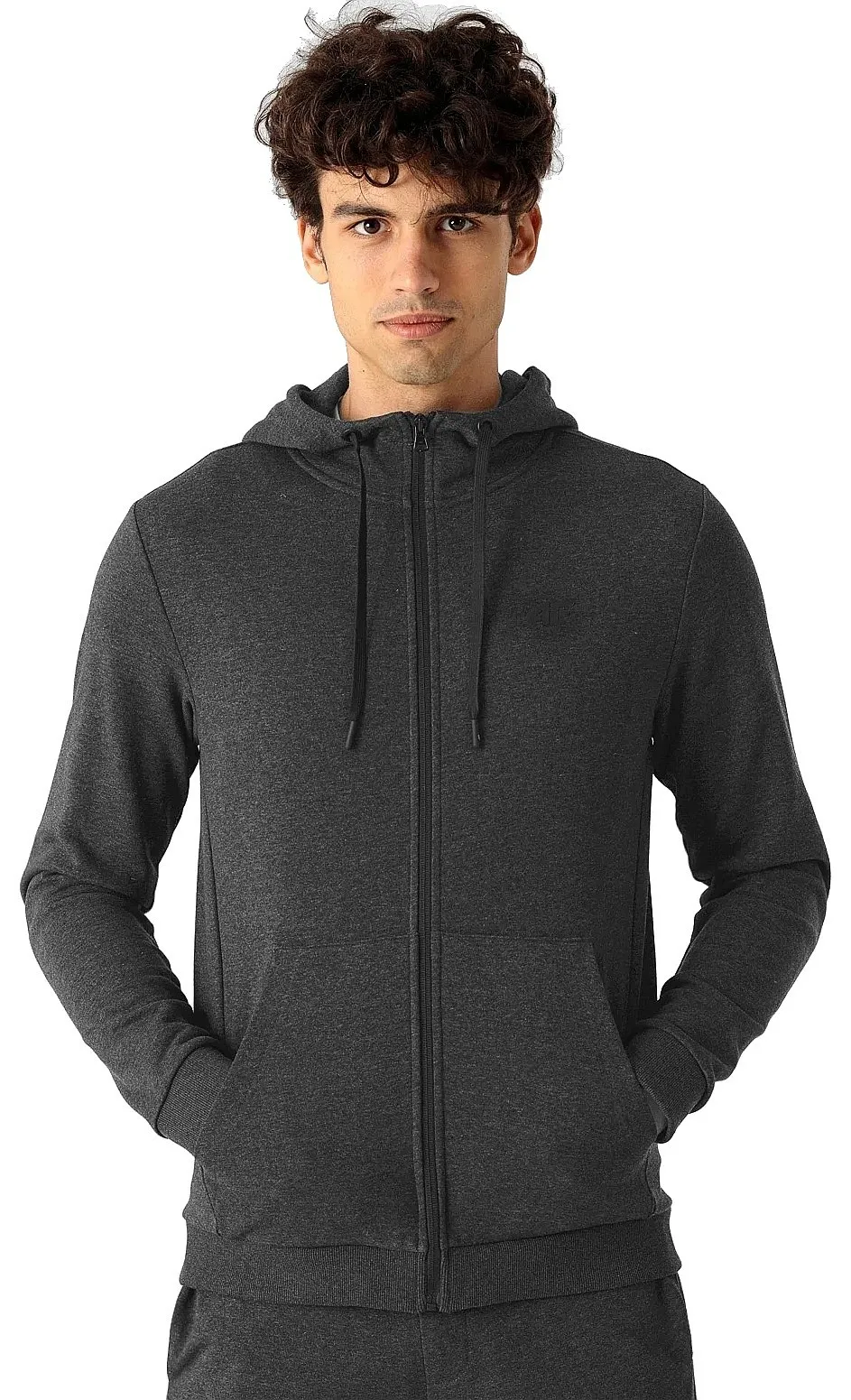 sweatshirt 4F NOSH4-BLM353 Zip - 23M/Dark Grey Melange - men´s