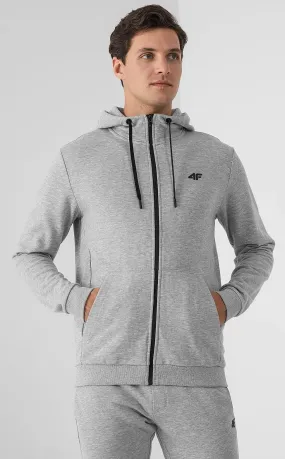 sweatshirt 4F NOSH4-BLM353 Zip - 27M/Cold Light Grey Melange - men´s