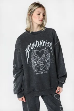 Women's Sweatshirt with Boundaries Design