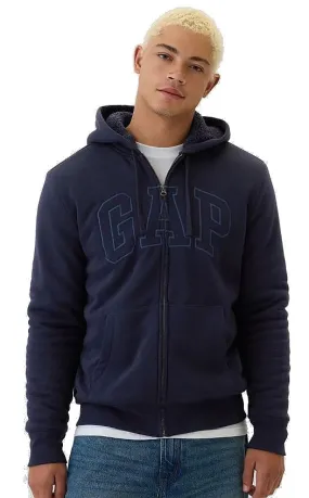 sweatshirt GAP Arch Sherpa Zip - Navy Uniform - men´s