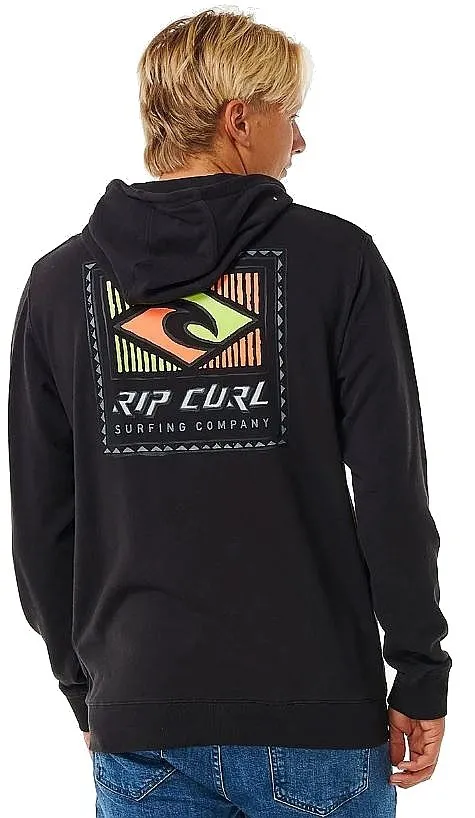 sweatshirt Rip Curl Tradition Thru Hood Zip - Washed Black - men´s