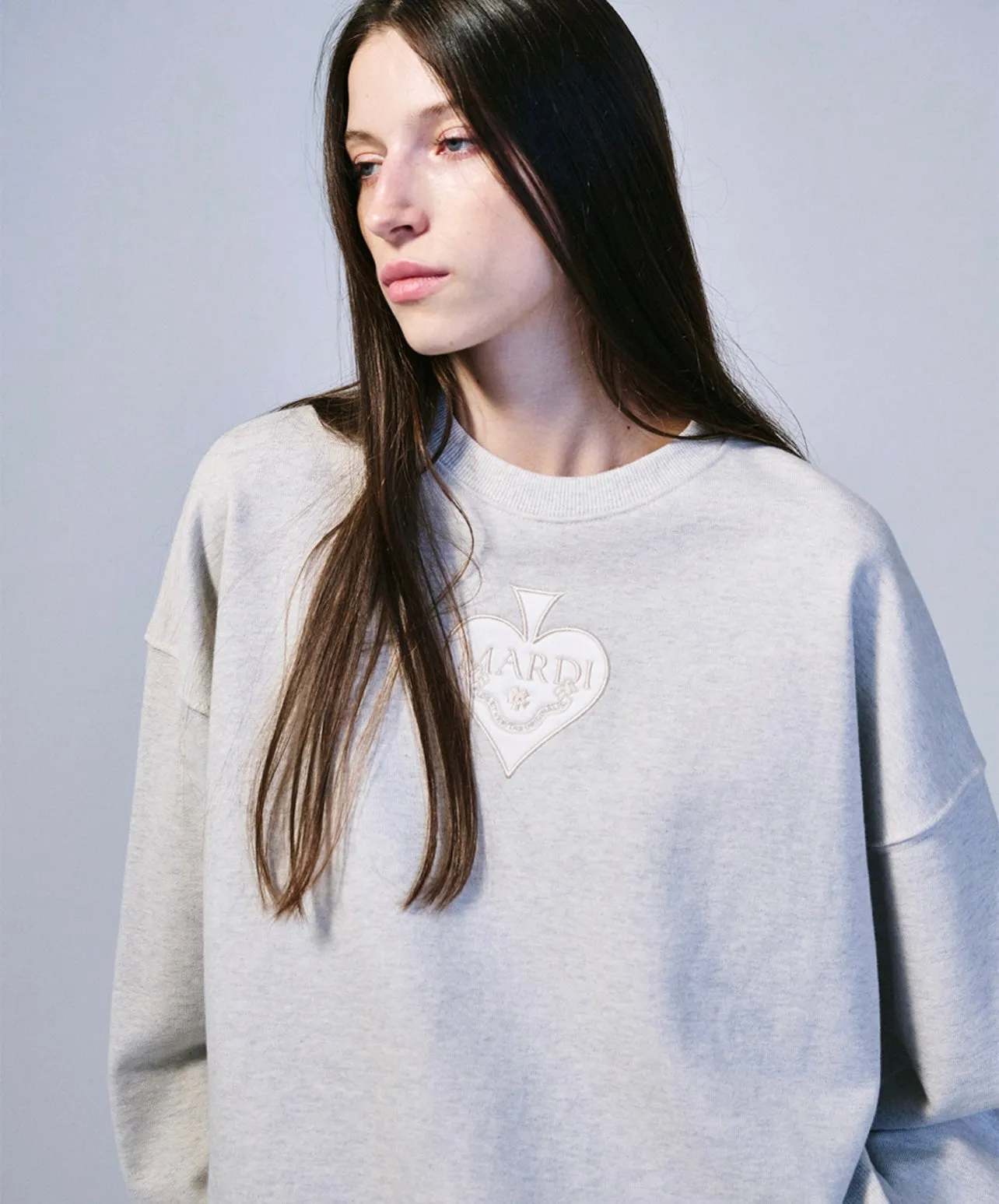 Oatmeal SATIN SPADE SWEATSHIRT