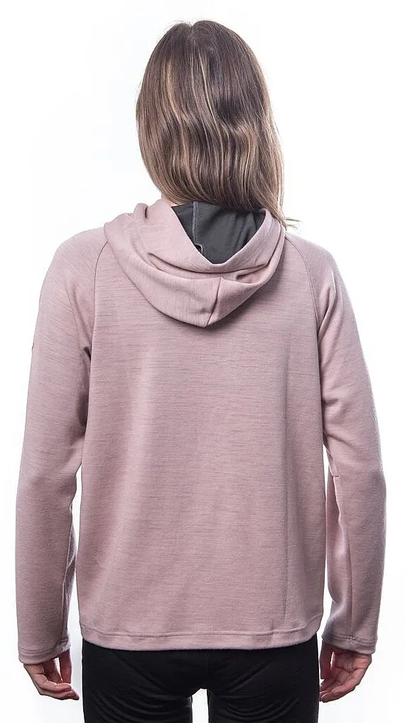 sweatshirt Sensor Merino Upper Traveller Hood - Dusty Pink - women´s