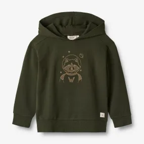 Sweatshirt Space Racoon - deep forest