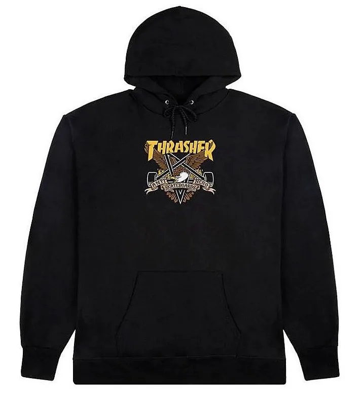 sweatshirt Thrasher Eaglegram X Antihero Hood - Black - men´s