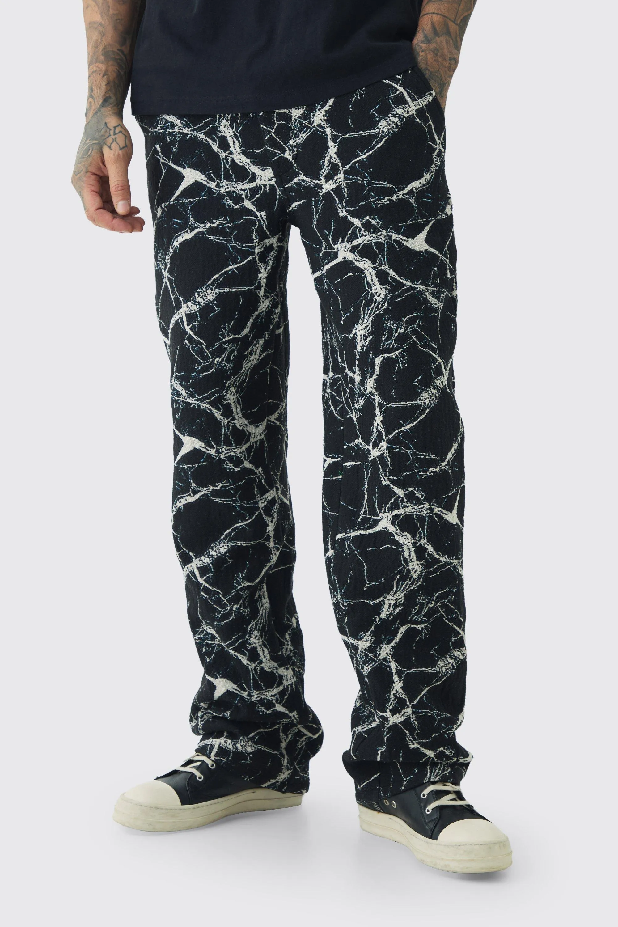 Tall Barbed Wire Tapestry Relaxed Fit Trousers