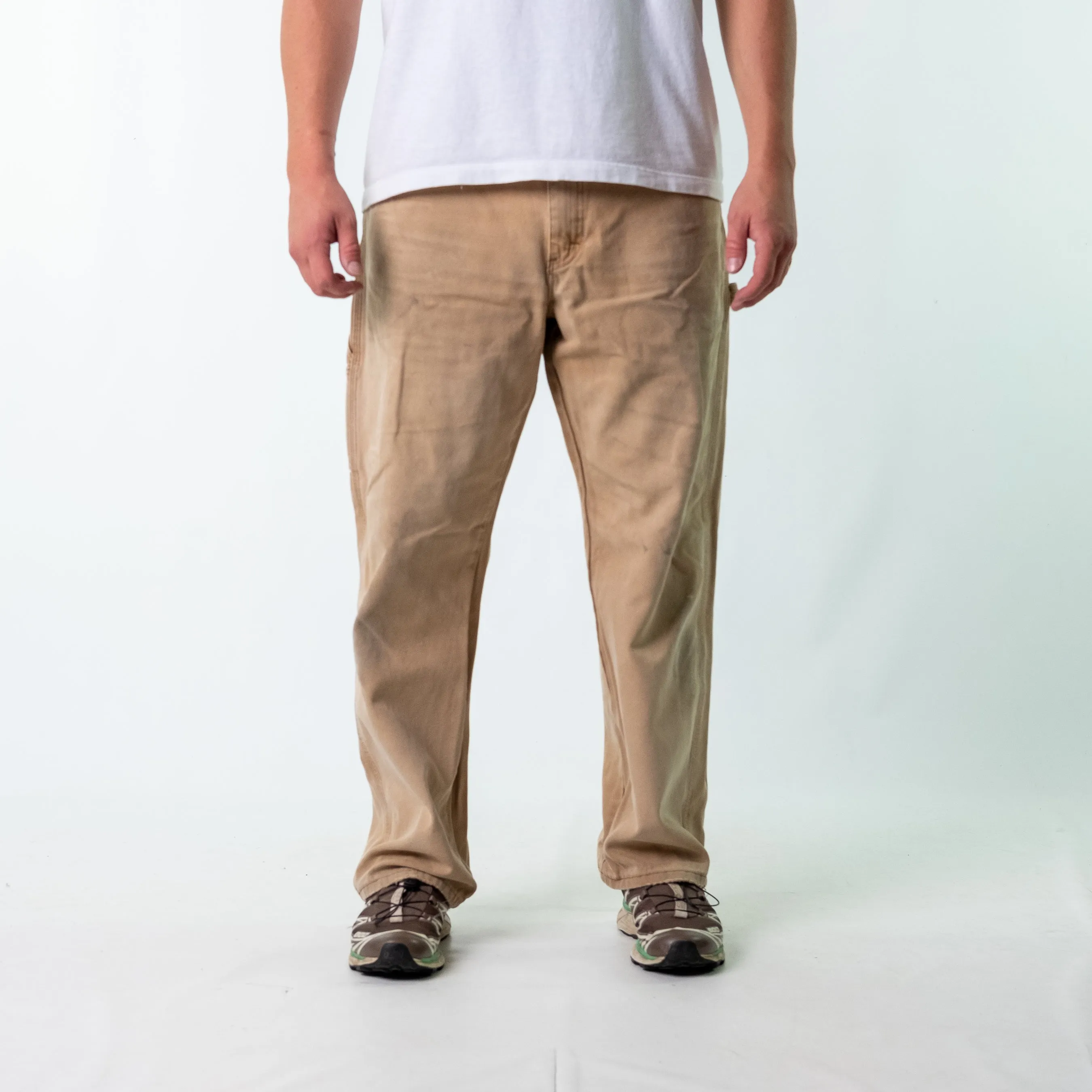 Tan y2ks Dickies Denim Carpenter Jeans Baggy Pants (36x30)