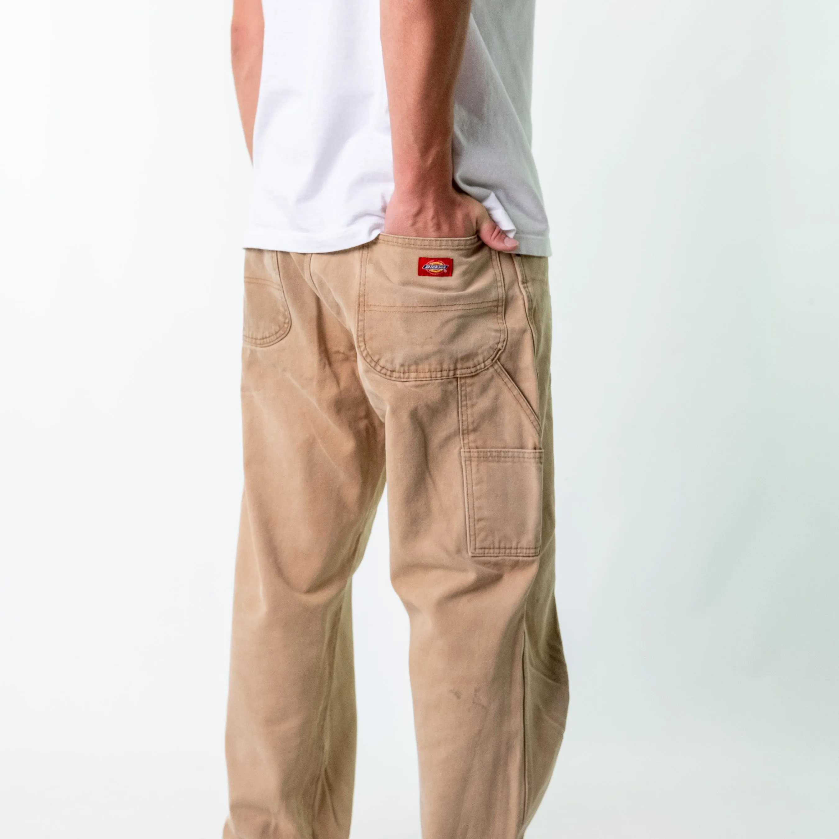 Tan y2ks Dickies Denim Carpenter Jeans Baggy Pants (36x30)