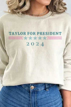 TAYLOR FOR PRESIDENT GRAPHIC SWEATSHIRT