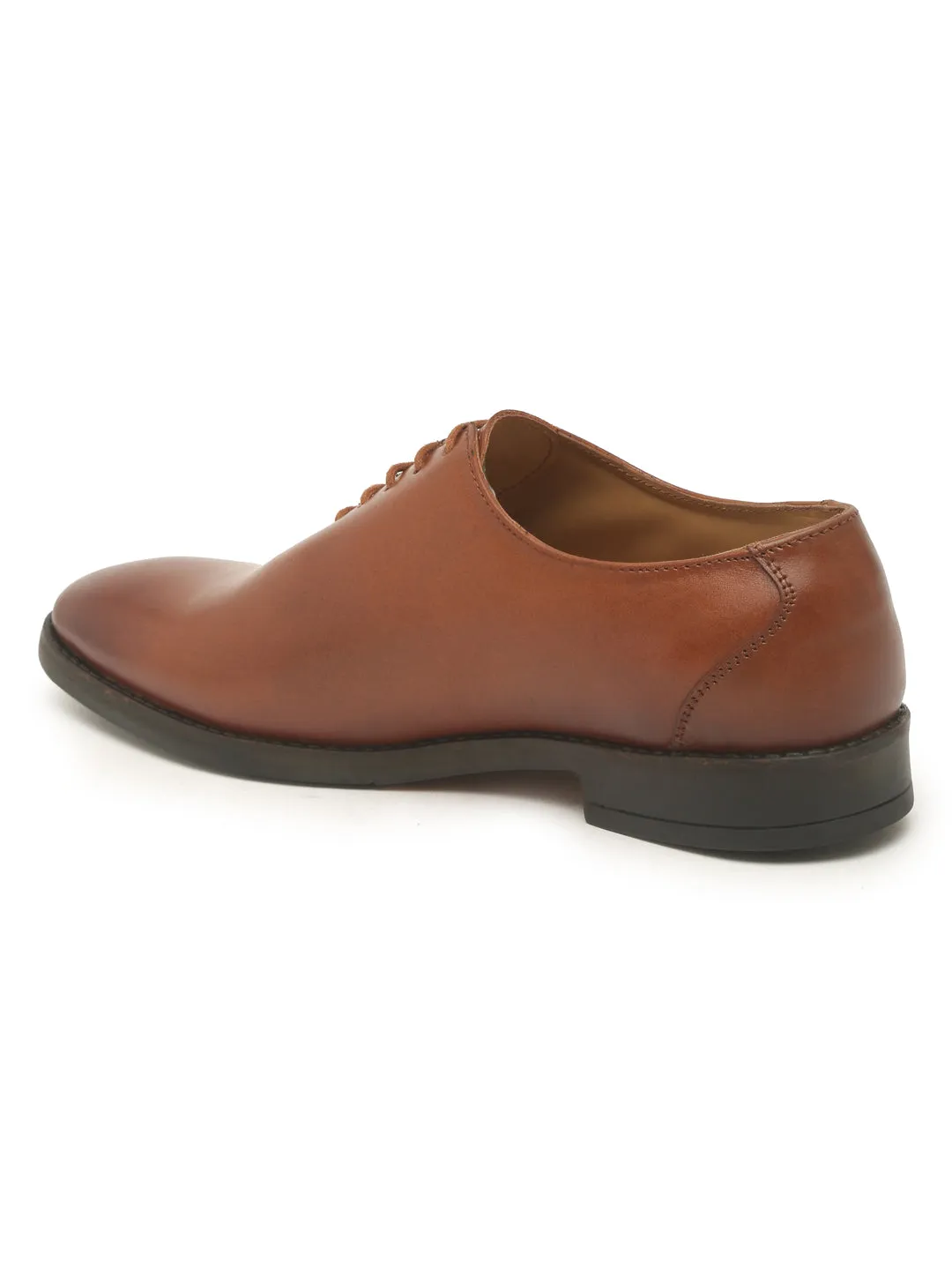 Teakwood Genuine Leather Tan Oxford Shoes