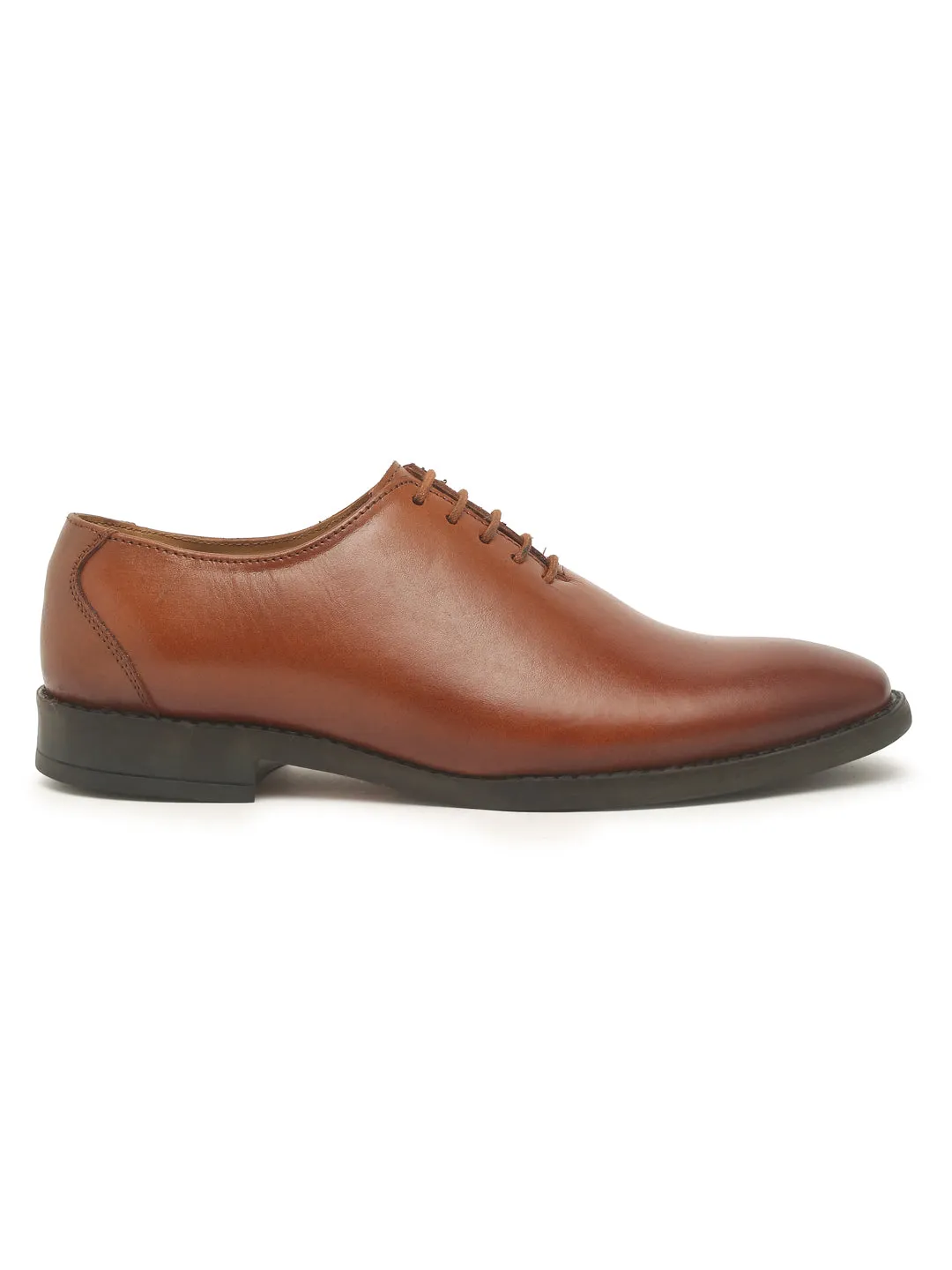 Teakwood Genuine Leather Tan Oxford Shoes