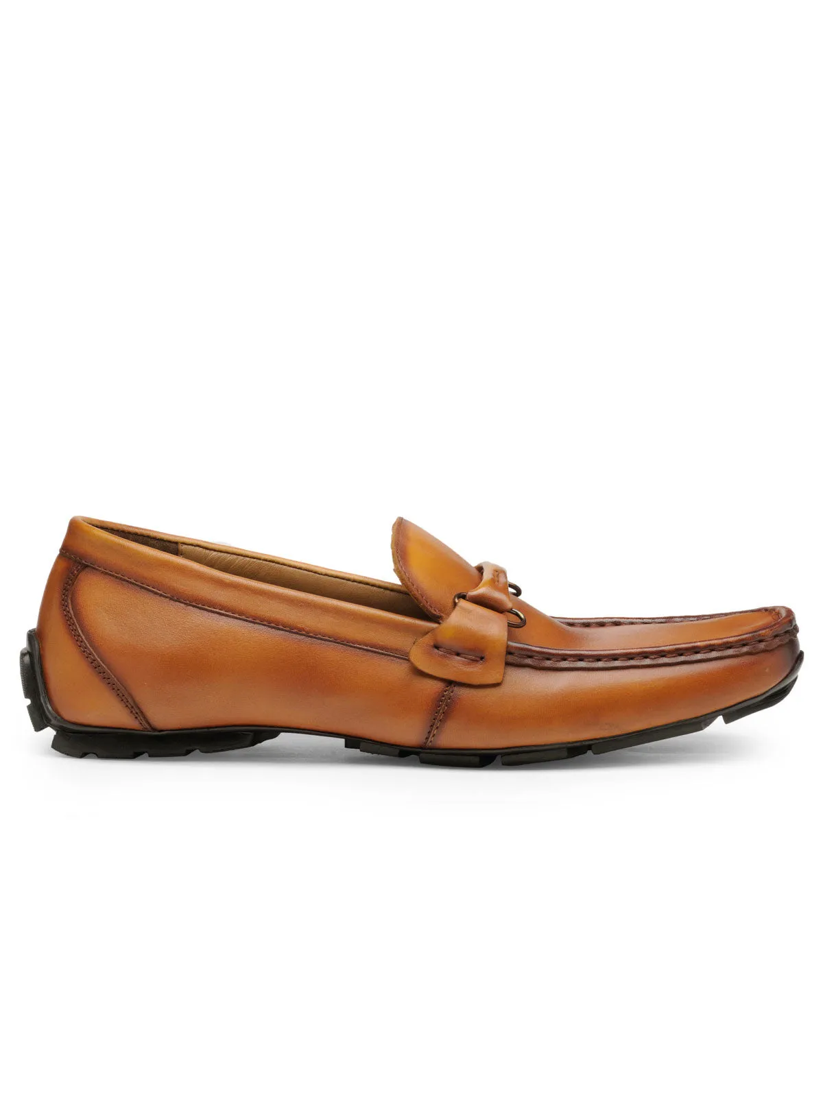 Teakwood Leather Men's Tan Slip-ons Shoes