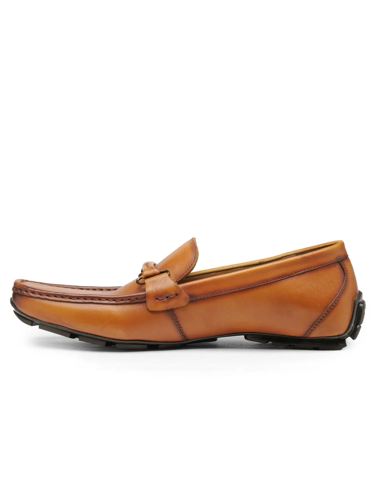 Teakwood Leather Men's Tan Slip-ons Shoes