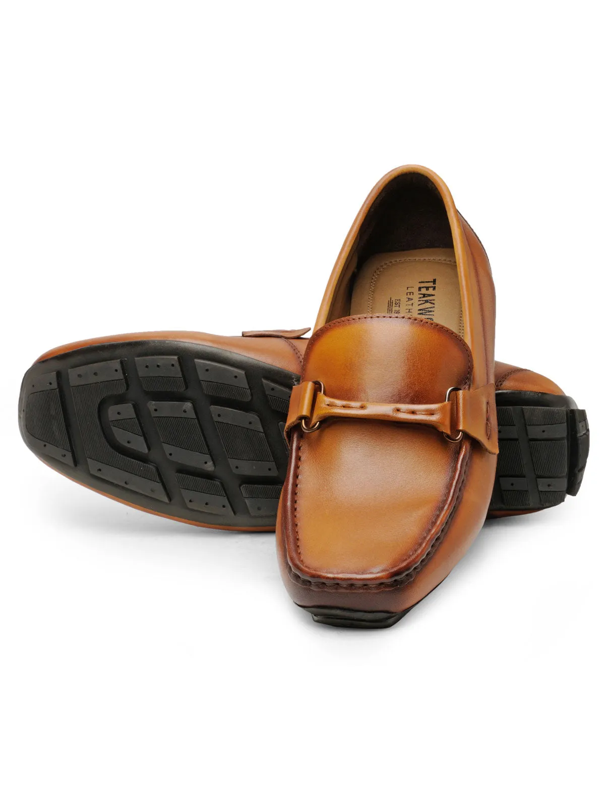 Teakwood Leather Men's Tan Slip-ons Shoes