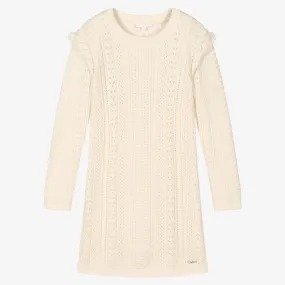 Teen Girl Ivory Knitted Dress