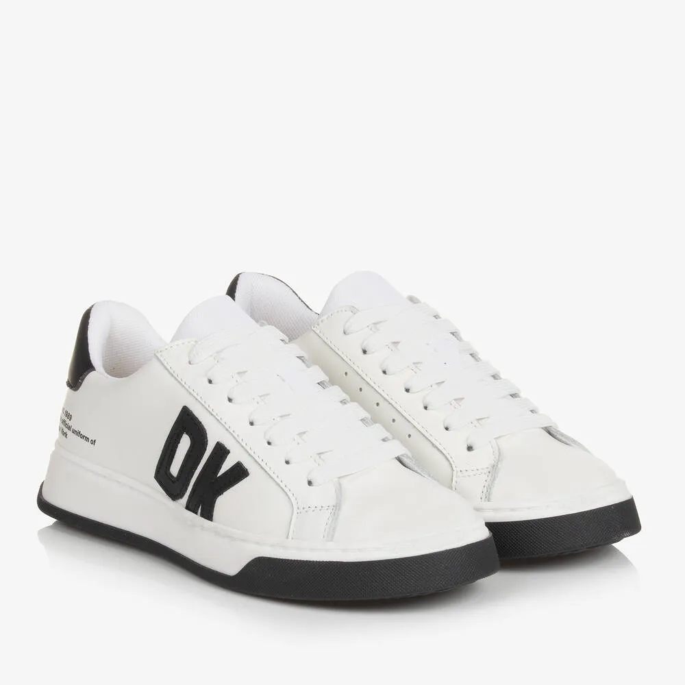 Teen White Leather Trainers