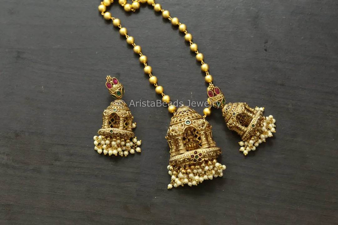 Temple Lakshmi Necklace Set