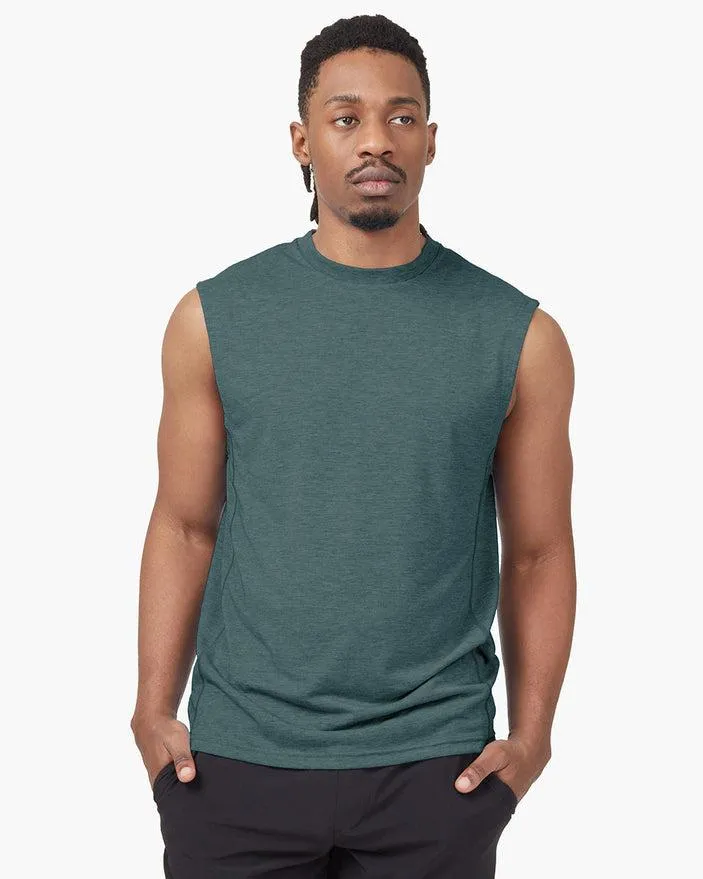 Tentree Men's In Motion Tank in Sea Green