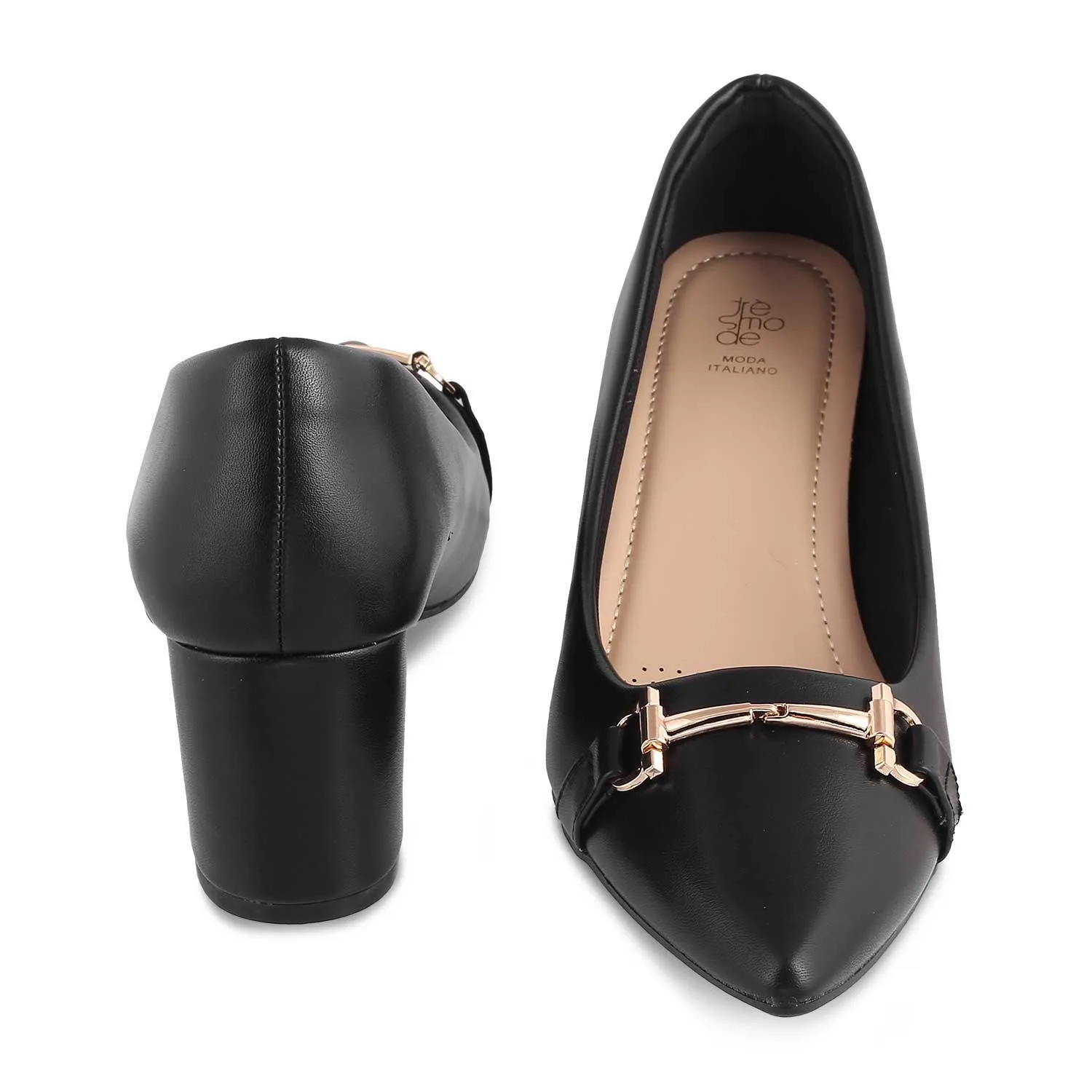 The Amster Black Women's Dress Pumps Tresmode