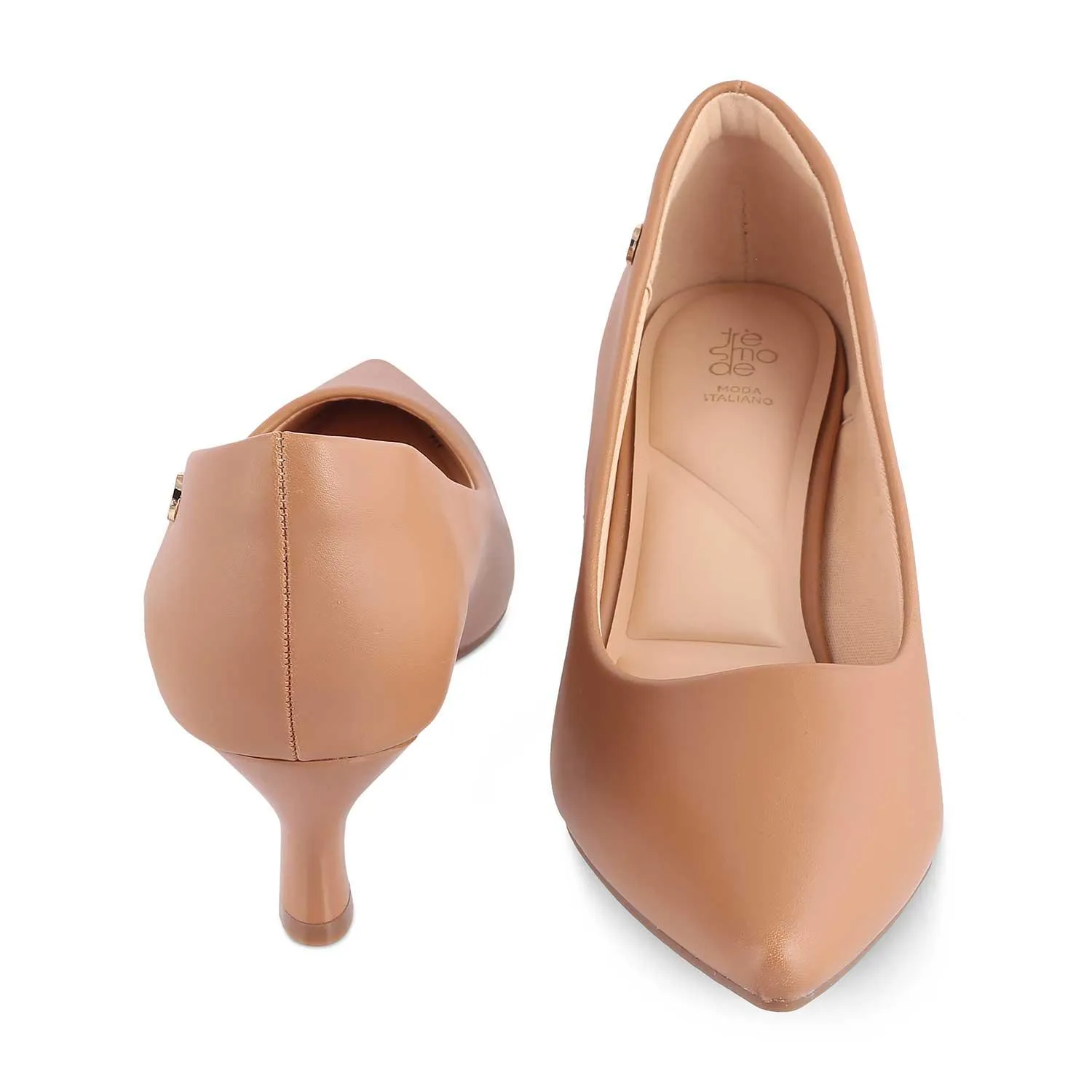 The Hanger Camel Women's Dress Pumps Tresmode