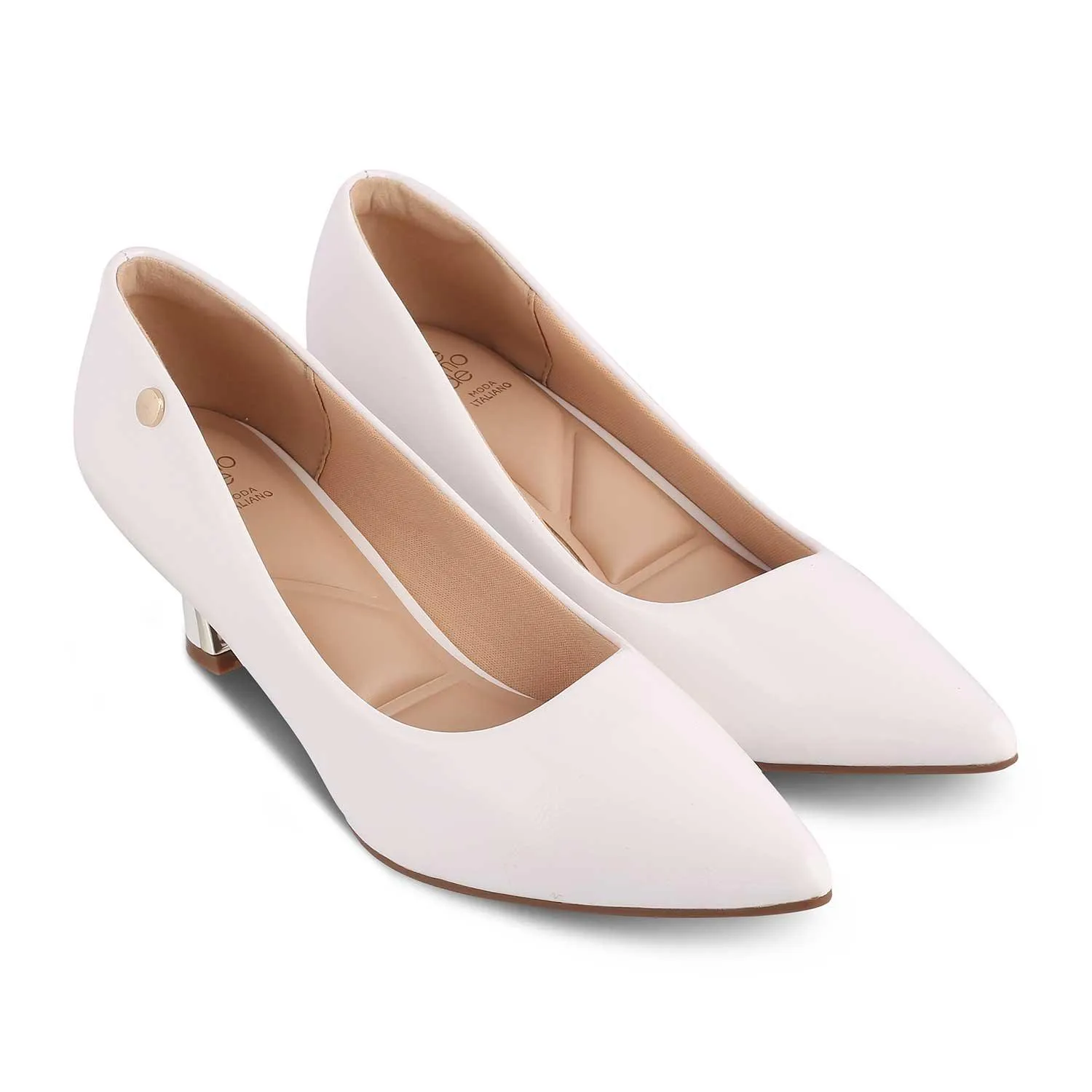 The Hanger White Women's Dress Pumps Tresmode