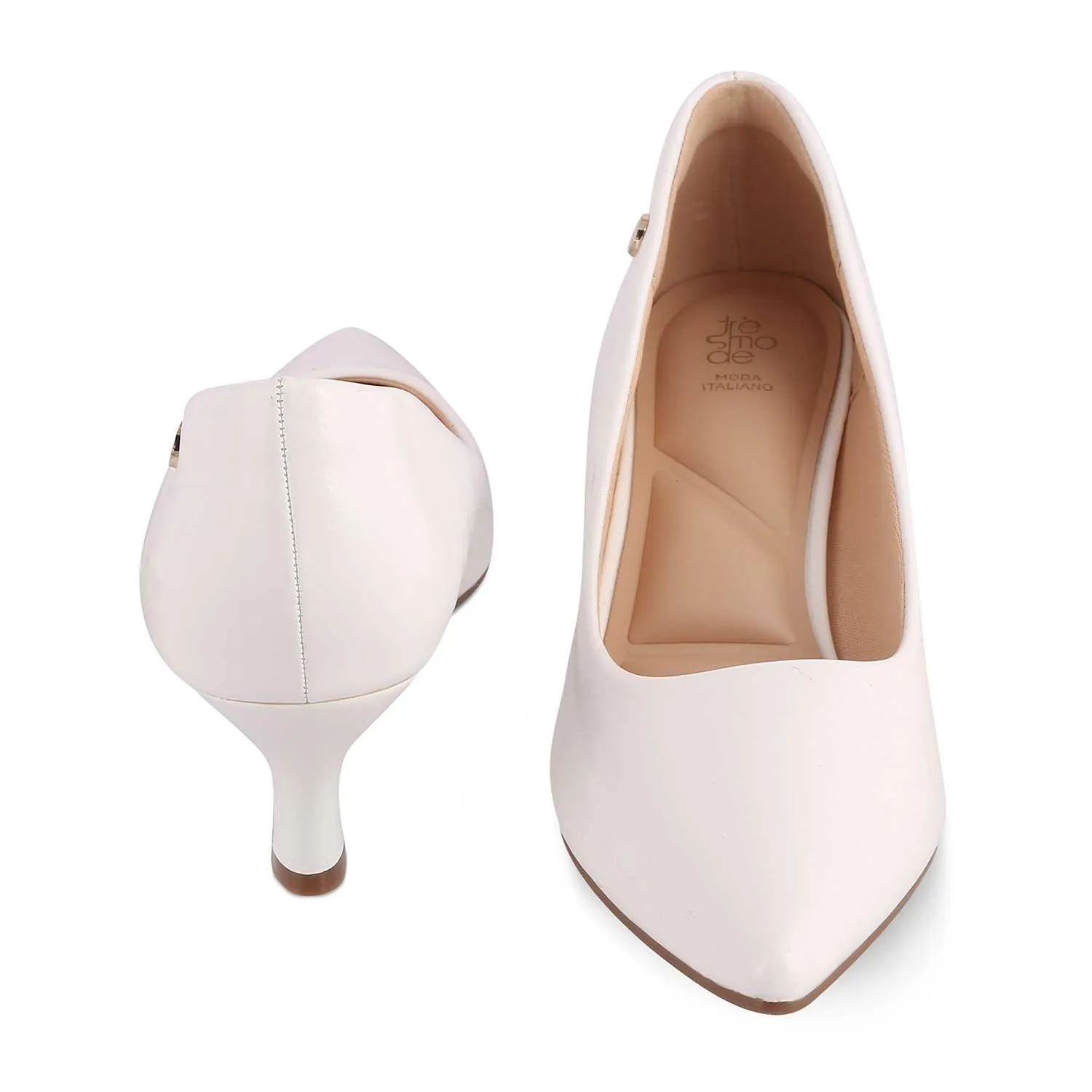 The Hanger White Women's Dress Pumps Tresmode