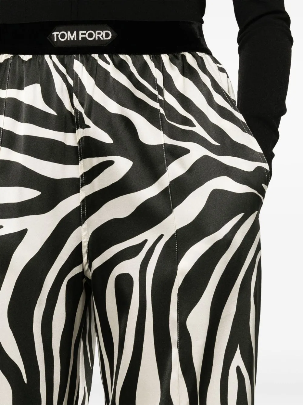 Tom Ford Zebra Print Silk Trousers