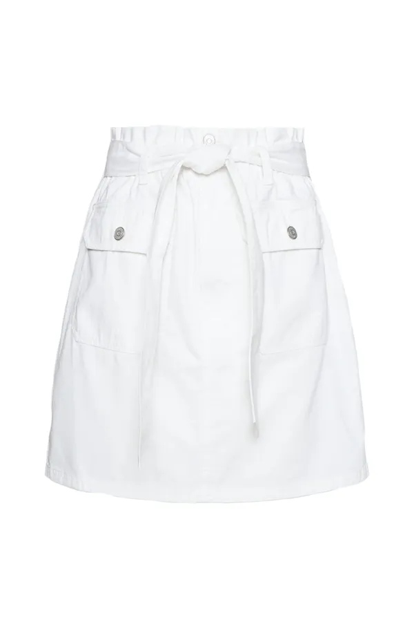 Tommy Hilfiger White Organic Badge Skirt for Women.