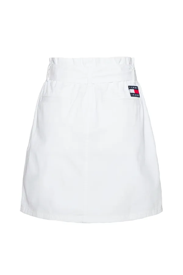 Tommy Hilfiger White Organic Badge Skirt for Women.