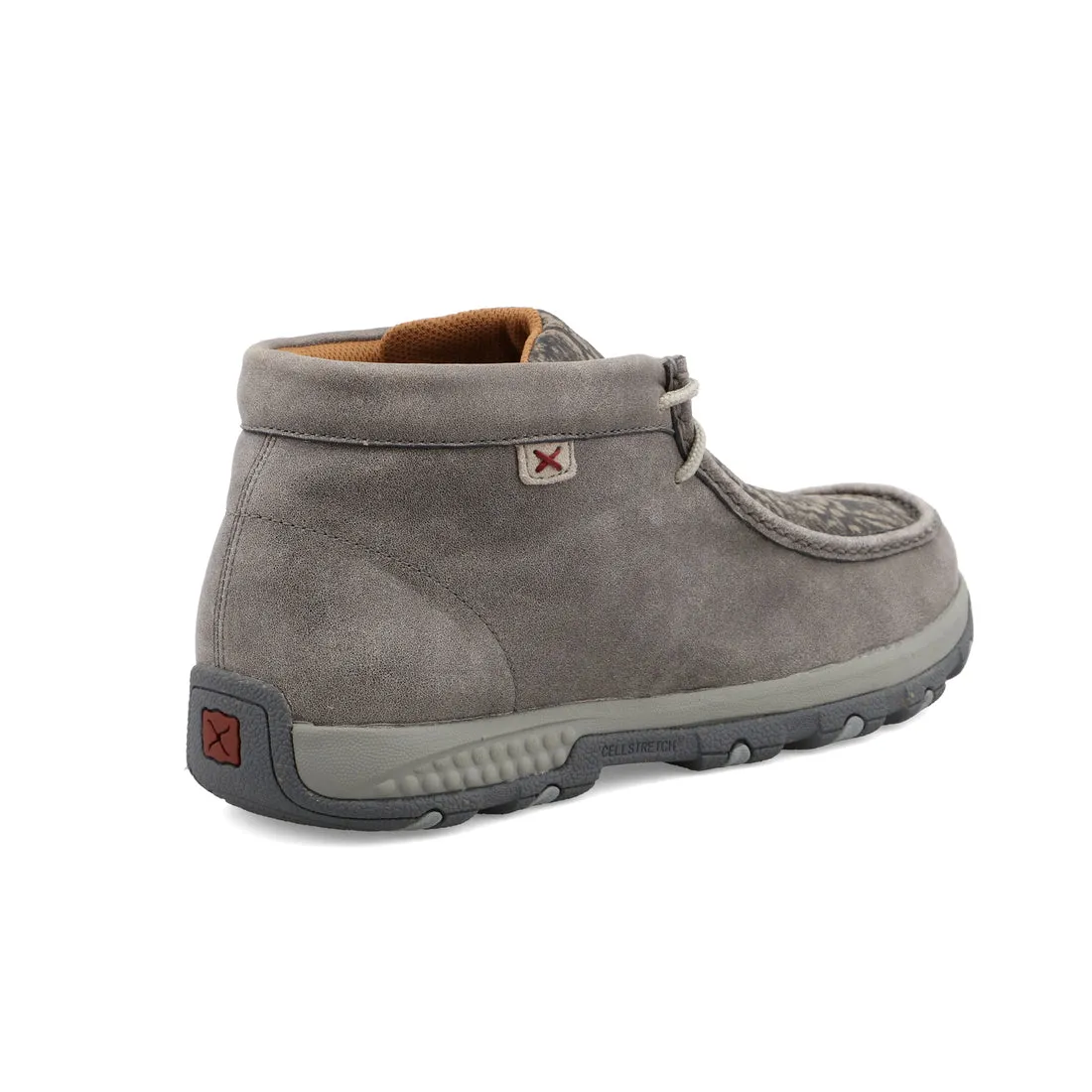 Twisted X Grey Elephant Print Men's Chukka Driving Moc.